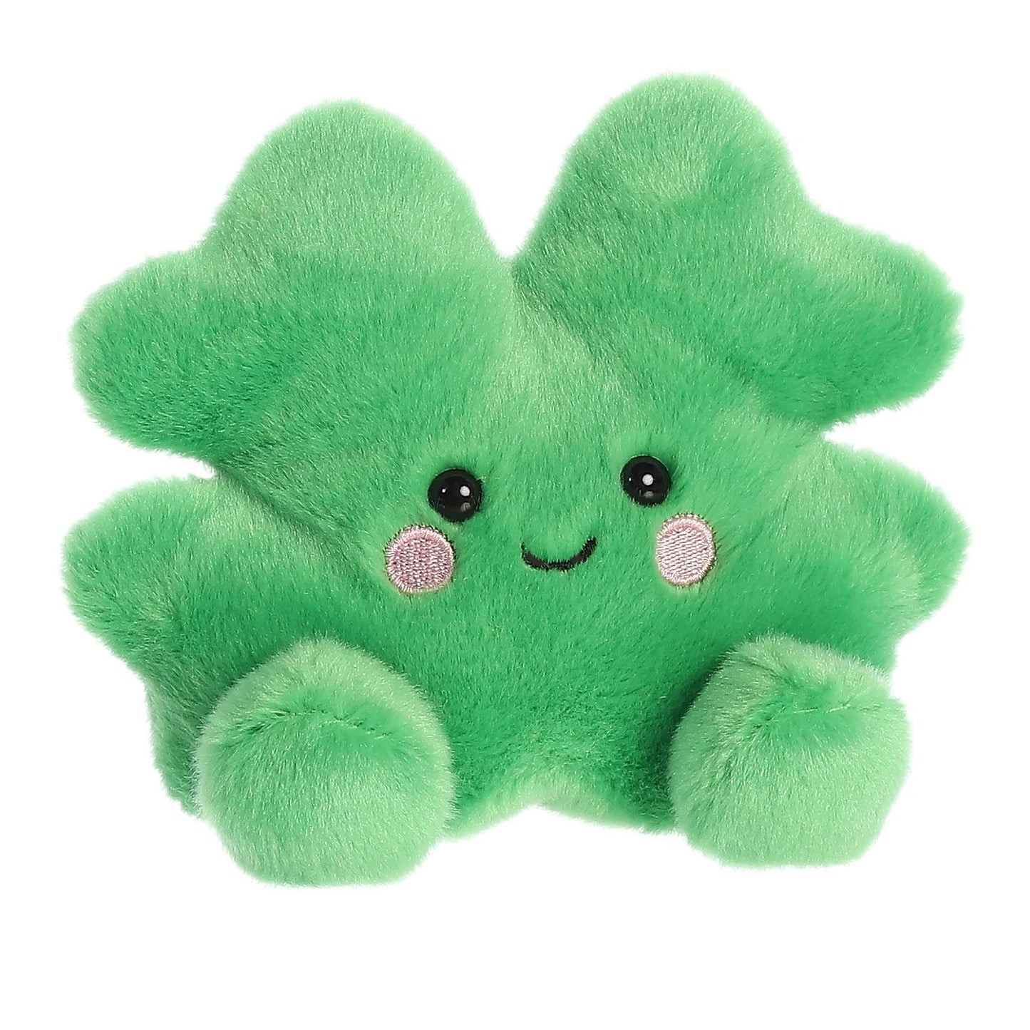 Aurora® Palm Pals™ Chance Clover™ 5" Green Stuffed Animal - Pocket-Sized, Collectible Polyester Toy
