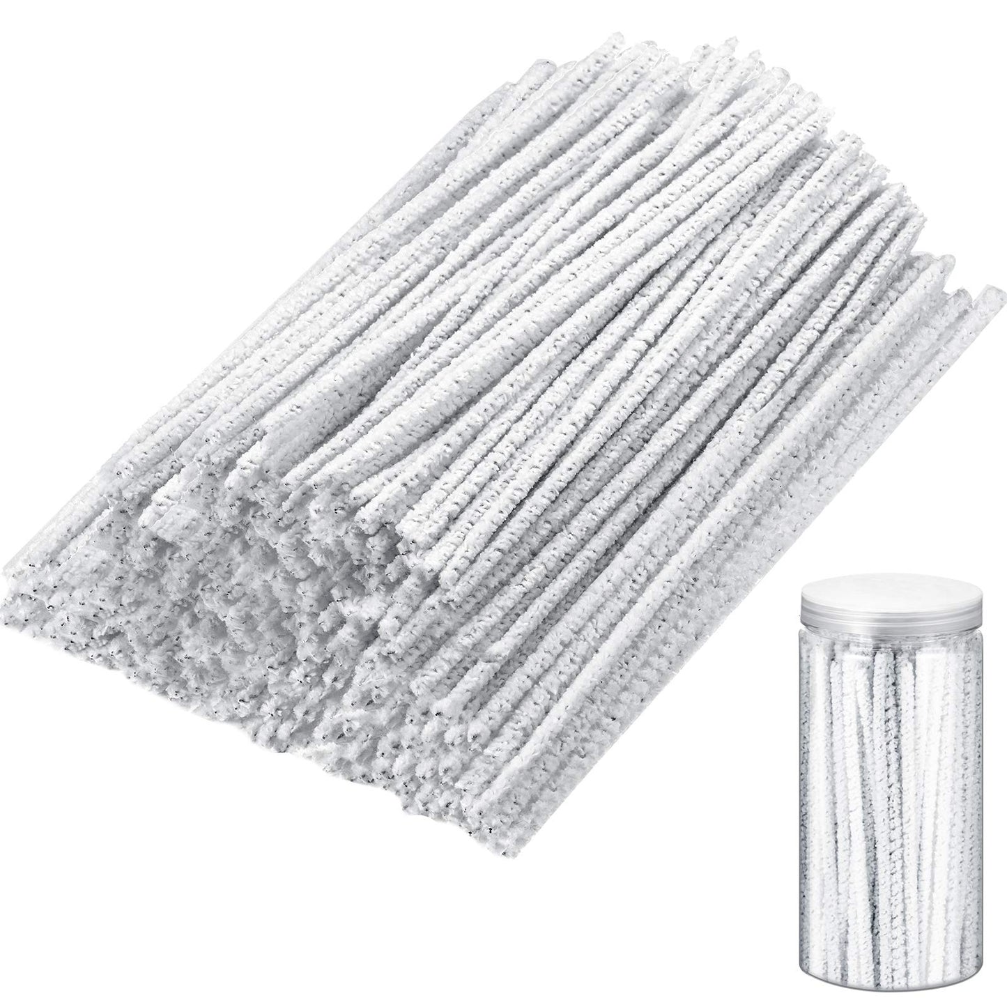 Patelai 150 Pieces 6 Inch Long Soft Pipe Cleaners Long Chenille Stems Twistable Cleaners with Storage Box for Removing Dirty Cle