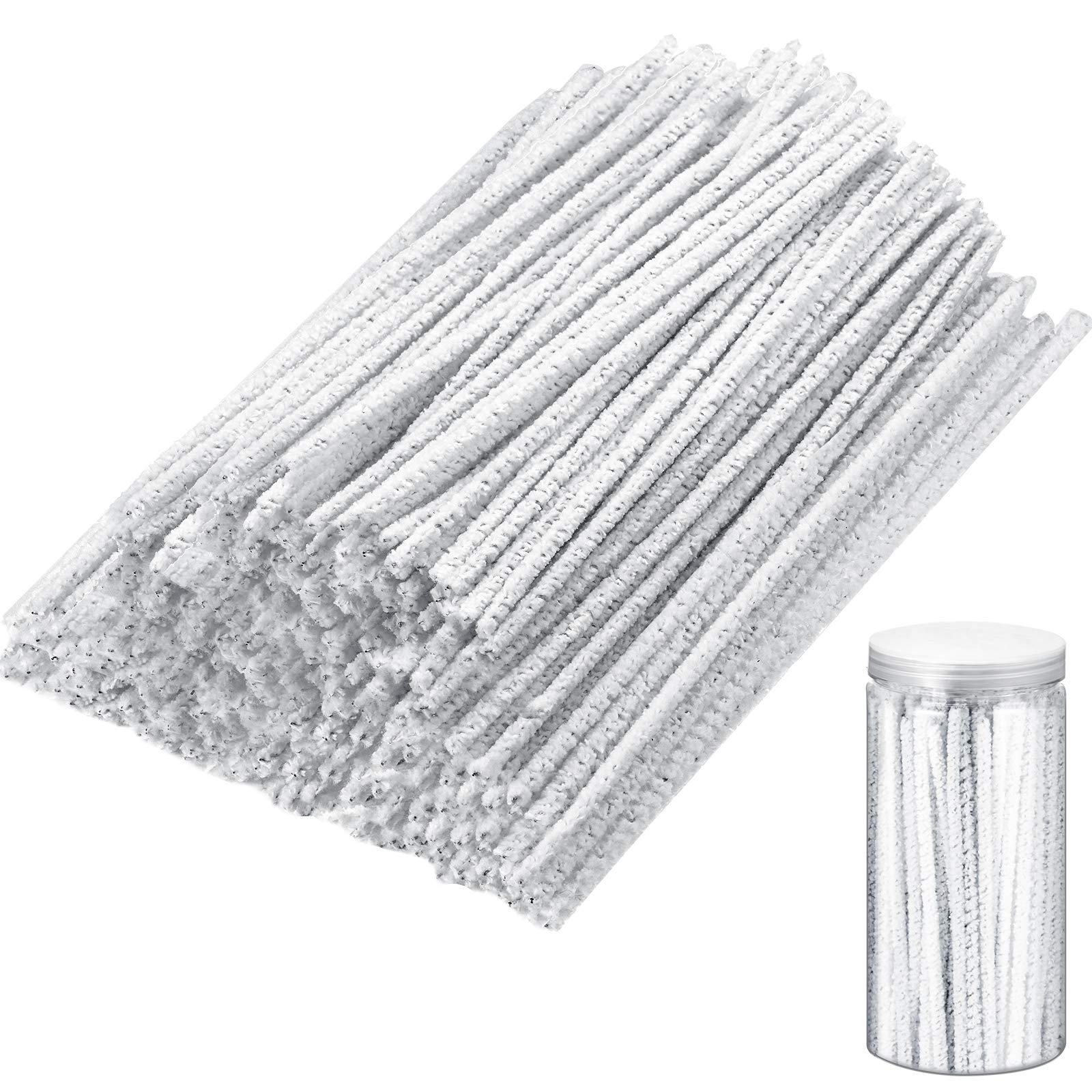 Patelai 150 Pieces 6 Inch Long Soft Pipe Cleaners Long Chenille Stems Twistable Cleaners with Storage Box for Removing Dirty Cle