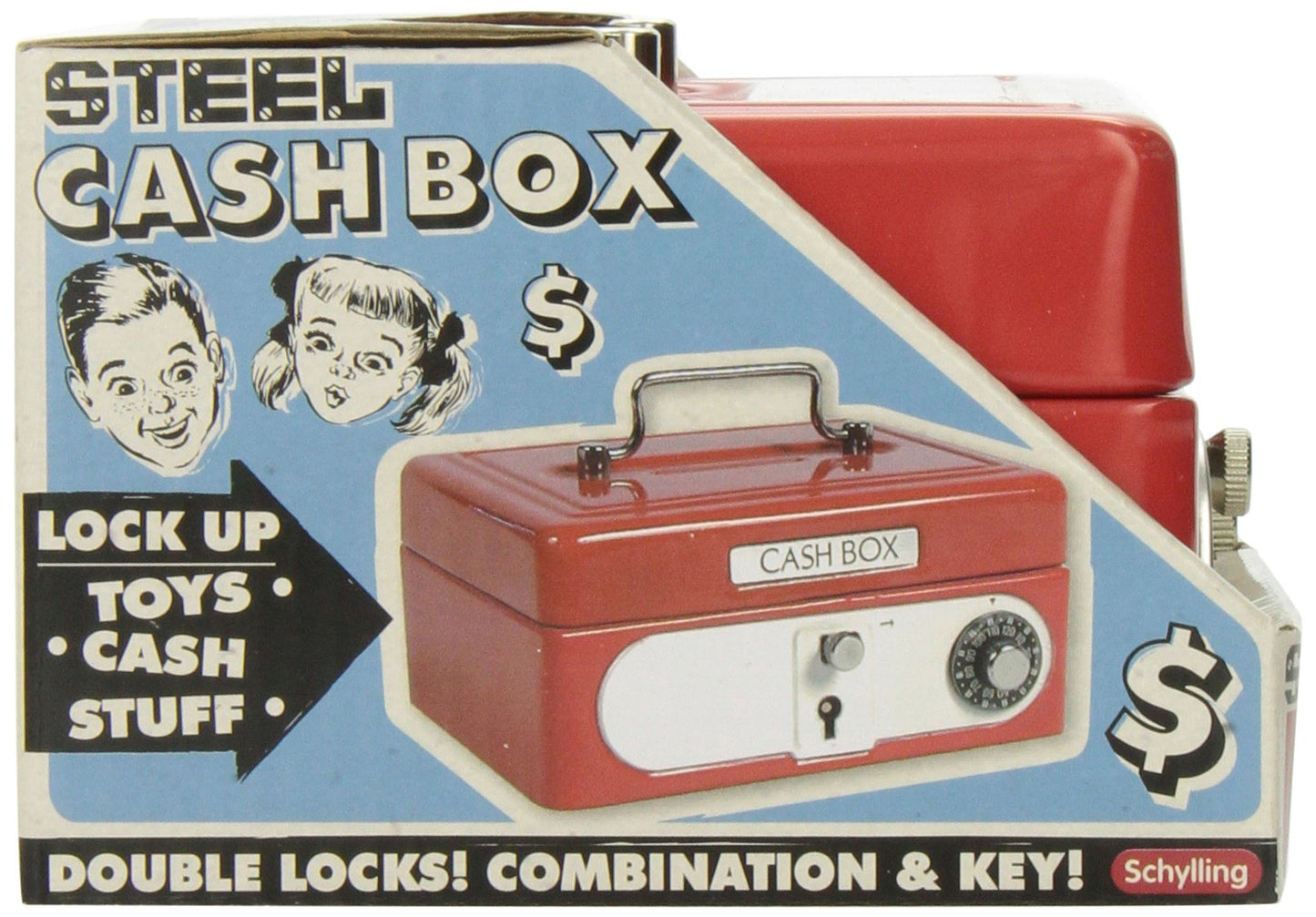 Schylling Locking Cash Box - Metal, Red, Model LB, Size 1 EA