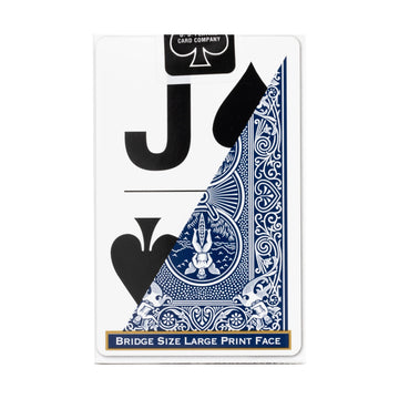 Bicycle Large Print Playing Cards  Bridge Size Playing Cards  Large Print Playing Cards for Seniors  1 Deck  Red & Blue  Color May Vary