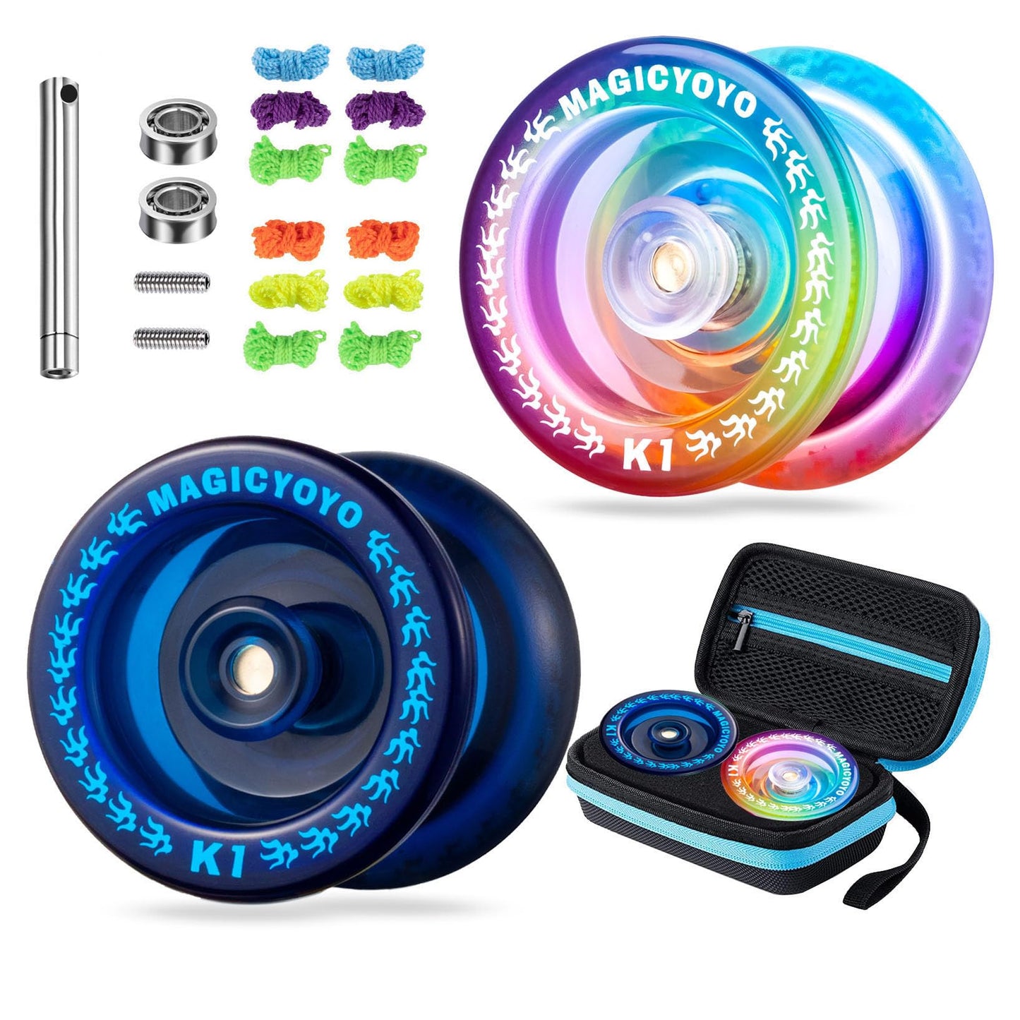Magicyoyo Pack Of 2 Responsive Yoyos K1 Tug Return Hubstacks Yo-Yo For Kids Beginners Dual Purpose Yo Yo With Unresponsive Beari
