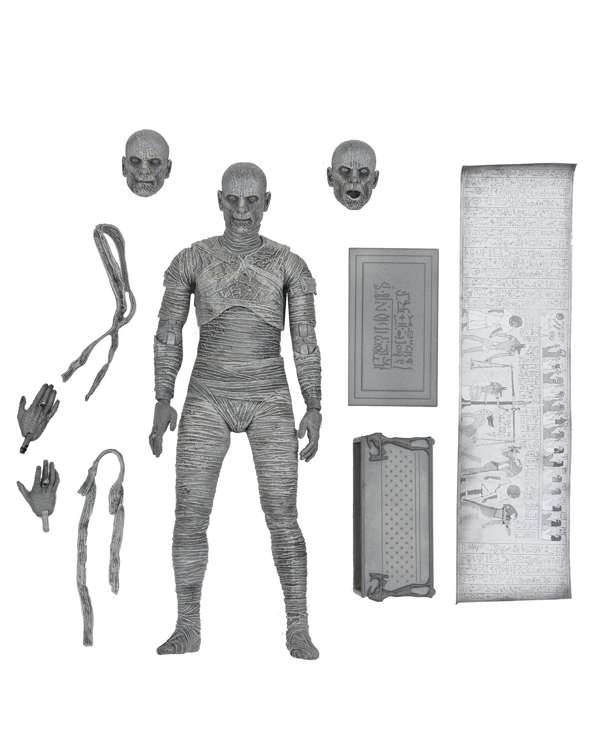 Neca Universal Monsters Mummy 7In Ultimate Af Black & White Ver