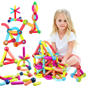 Funblast Magnetic Sticks Building Blocks For Kids - 32 Pcs Puzzle Games For Kids, Stem Toys For Children, Building & Constructio