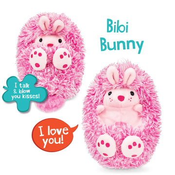 Curlimals Bibi The Bunny - Interactive, Animated, Talking, Giggling Toy Pet, Over 50 Sounds, 5'' Plush - New 2023 - Best Birthda