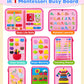 Exorany Busy Board Montessori Toys For 1 2 3 4 Year Old Girl Birthday Gifts, Busy Book Sensory Learning Toys For Toddlers 1-3 2-4, Toddler Girl Travel Educational Activities