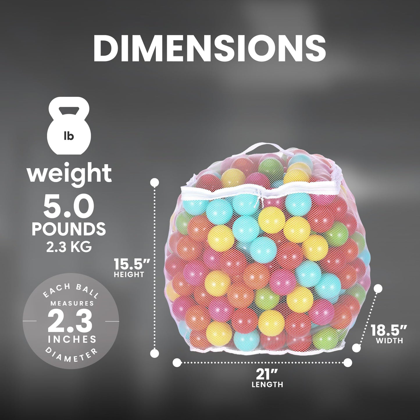 Balancefrom Ball Pit Balls, 800 Count Toy Plastic Play Balls For Kids, Rainbow