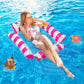 3 Pack Inflatable Pool Floats mature-themed  4-in-1 Multi-Purpose Pool Float Rafts Water Hck with Cup Holders  Pool Floaties for mature-themeds Swimming Pool Lake Beach