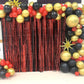Casino Theme Balloon Arch Kit, 104 Pcs Red Black And Gold Metallic Latex Balloon Garland Kit With Dice Crown Explosion Star For