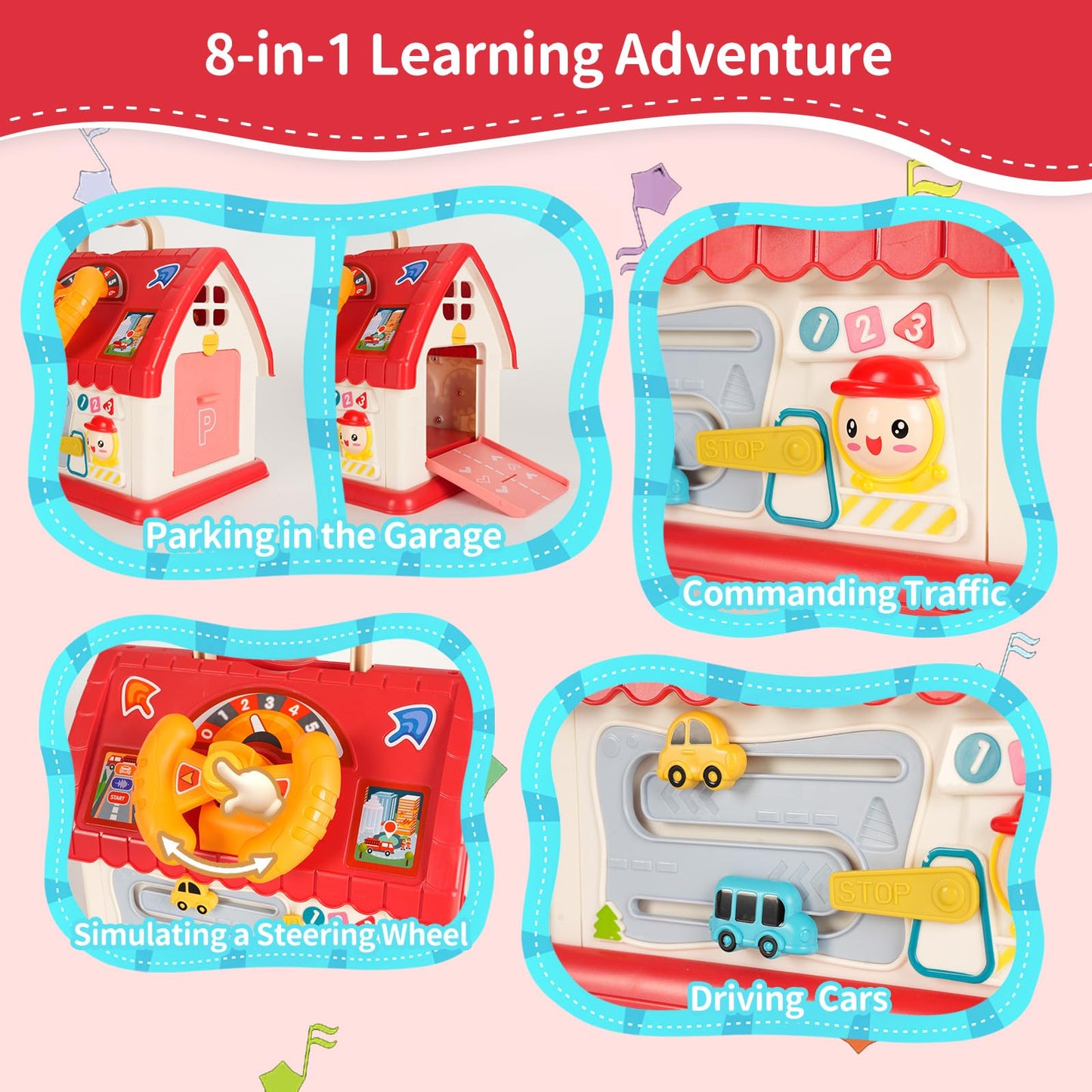 Lawnidyll Toys For 1+ Year Old Girl, 8 In 1 Montessori Toys For 1 Year Old, Multi-Functional House Early Educational Learning To