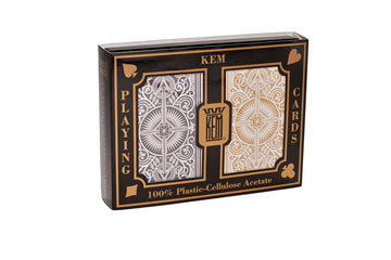 Kem Playing Cards Arrow Black And Gold Bridge Size Jumbo Index Playing Cards, Arrow Black/Gold, 1017402