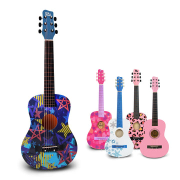 Cb Sky 30    Star Design Acoustic Metal Strings Guitar/Girls Gift/Kids Musical Toys/Musical Instrument (Blue)