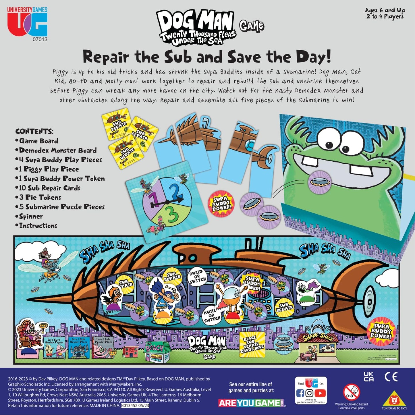 University Games, Dog Man Twenty Thousand Fleas Under The Sea Game, Based On The Book By Dav Pilkey