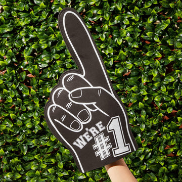 Okuna Outpost 2 Pack Foam Finger #1, It'S Goin' Down, Sports Party Favors, Outdoor Essentials, Black (17.5 In)