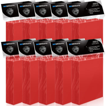 1000 Counts Card Sleeves, Matte Card Sleeves Deck Card Protectors, Trading Card Sleeves Fit For Mtg, Baseball Cards, Sports Cards, Game Cards (Matte Red)