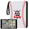 Baseball Trading Card Binder 9 Pocket  enhanced Zip Trading Card Binder  Waterproof 720 Double Sided Pocket PU Collection Binder  Card Album for YuGiOh  MTG  TCG  Game Cards & Sports Cards (White 3)