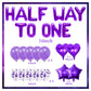 Jevenis Purple Half Way To One Balloons Half Way To One Decoration Half Birthday Decoration Half Birthday Balloons Half Birthday Party Supplies