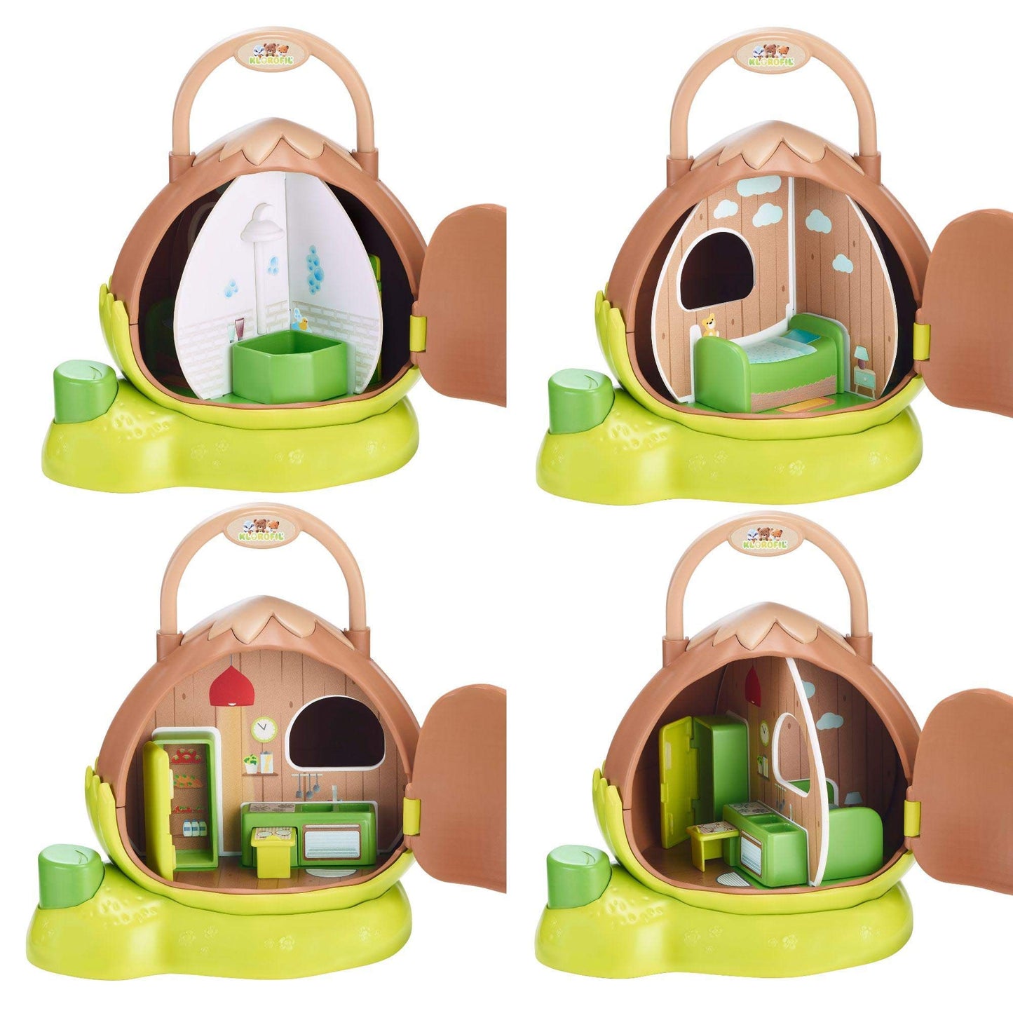 Fat Brain Toys Timber Tots Hazelnut House Dolls & Dollhouses for Ages 2 to 4