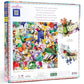 eeBoo: Piece and Love Hummingbirds and Gems 1000 Piece Square mature-themed Jigsaw Puzzle  23 x 23 When Completed  Sturdy Puzzle Pieces  for Ages 14 and up