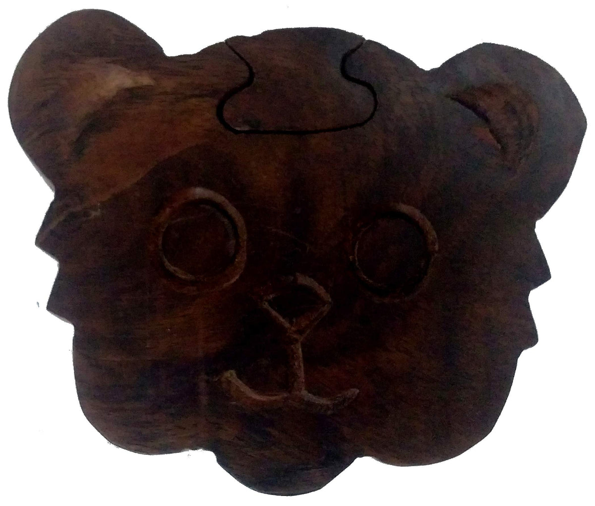 Purpledip Magic Wooden Puzzle Box Cute Teddy: Handmade Mystery Keepsake Box Game Gift (11966)