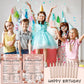 ZOIIWA Birthday Game Cards Set - 50 Pcs Pink Sprinkles with 10 Pre Pointed Pencils for Teen Girls Sleepover Party
