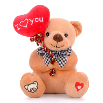 Gloveleya For Mom Plush Teddy Bear Holding Balloon Heart I Love You Lover'S Gifts Brown 7'
