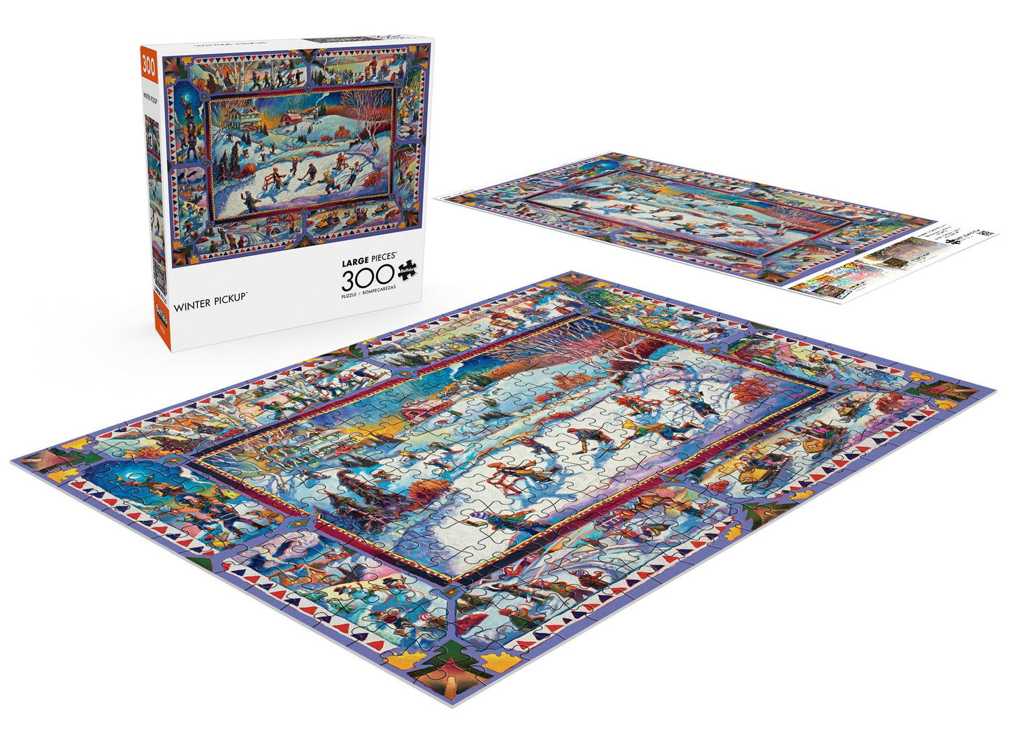Buffalo Games - John H Burrow - Winter Pickup - 300 Piece Jigsaw Puzzle For Adults - Challenging Puzzle Perfect For Game Nights - Finished Size Is 21.25 X 15.00