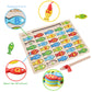 Slotic Magnetic Wooden Fishing Game Toy For Toddlers - Alphabet Abc Fish Catching Counting Learning Education Math Preschool Board Games Toys Gifts For 3 4 5 Years Old Girl Boy Kids