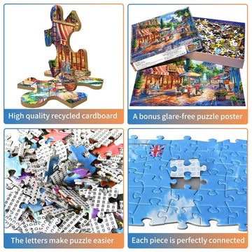 Jigsaw Puzzles for mature-themeds 1000 Piece Puzzle for mature-themeds 1000 Pieces Puzzle 1000 Pieces-European City Street View