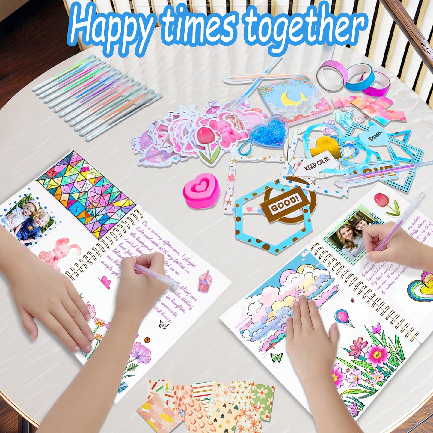 Toyelo Dly Journal Kit For Girls, Diary Suppies Set, Jouraling Art Crafts Kits, Stationery Set Birthday Gifts For 6 7 8 9 10 11