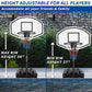 Generic Poolside Basketball Hoop with Height Adjustable 37''''-56'''' Swimming Pool Basketball System with 36'''' x 24'''' Backb