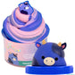 Original Squishmallows Ingrid The Cow enhanced Cloud Slime  Blueberry-Scented  8 oz.  Storage Container with Figurine Topper  Rubber Charm  Goodie Bags Stuffers  Kids Party Favors  Sensory Toys