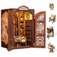 CUTEBEE DIY Book Nook Kit  Miniature House Kits for mature-themed and Teens  DIY Miniature Book Nook kit with Sensor Led Light  Gifts for Lovers and Family (Bookshop Memories)