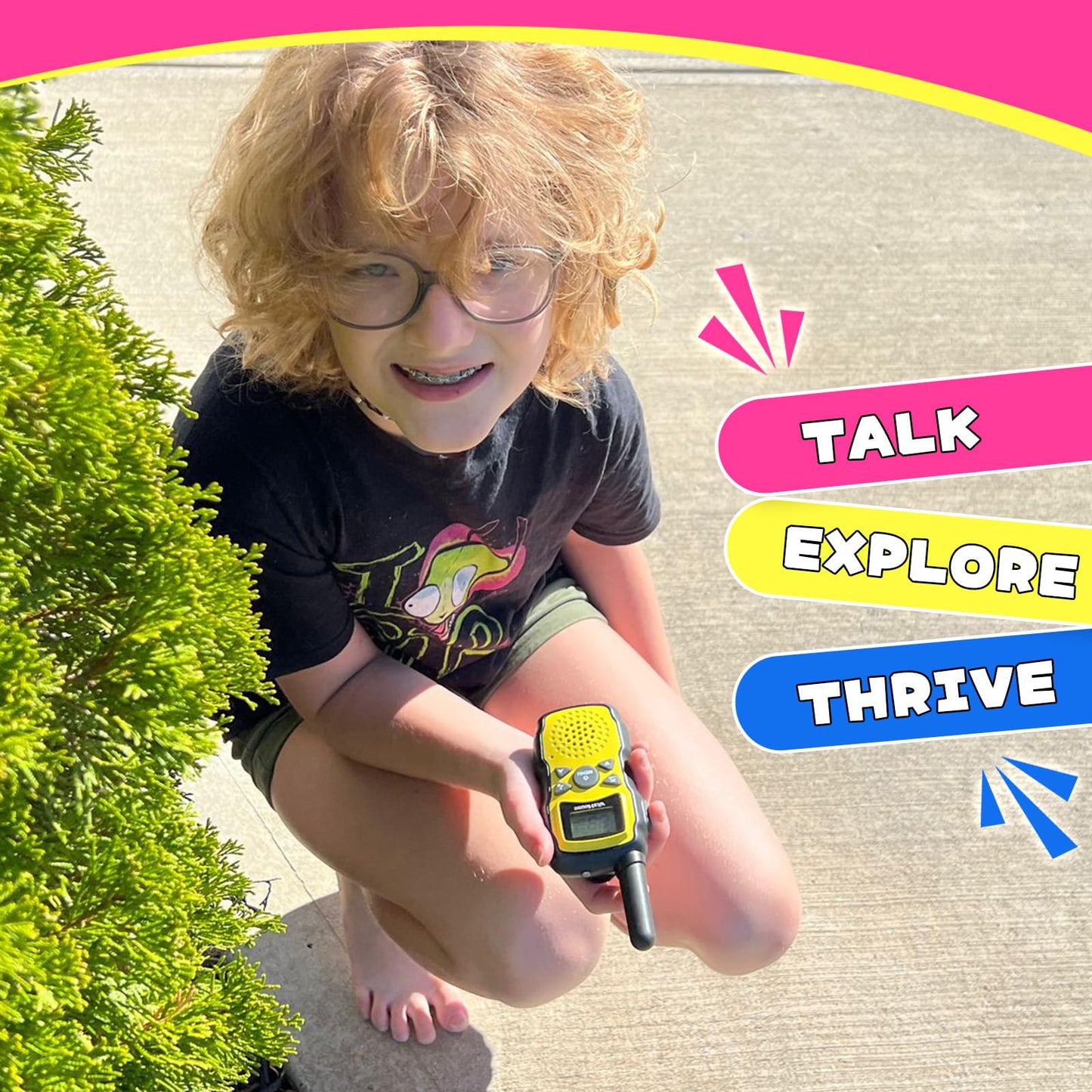 Wishouse Walkie Talkies for Kids mature-themed Long Range Rechargeable 3 Pack Girl Wearable Walky Talky Set 2 Way Radio with USB Charger Battery Camping Games Toy Birthday Xmas Gift for Boy Children Family