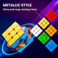 Speed Cube 3X3, Magnetic Mirror Cube 2025, Stickerless Magic Cube Set With Display Stand & Showcase Box, Metallic Color Reflecti