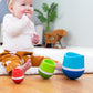 Fat Brain Toys Tumbleroos - Wobbling Fine Motor Stacking Toy For Babies & Toddlers
