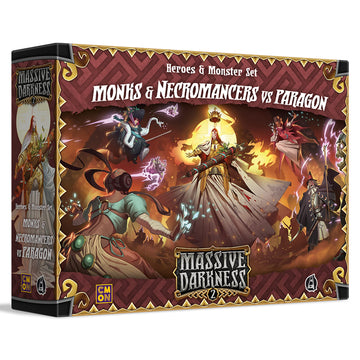Massive Darkness 2 Monks And Necromancers Vs The Paragon Heroes And Monsters Expansion | Cooperative Strategy Game For Adults An