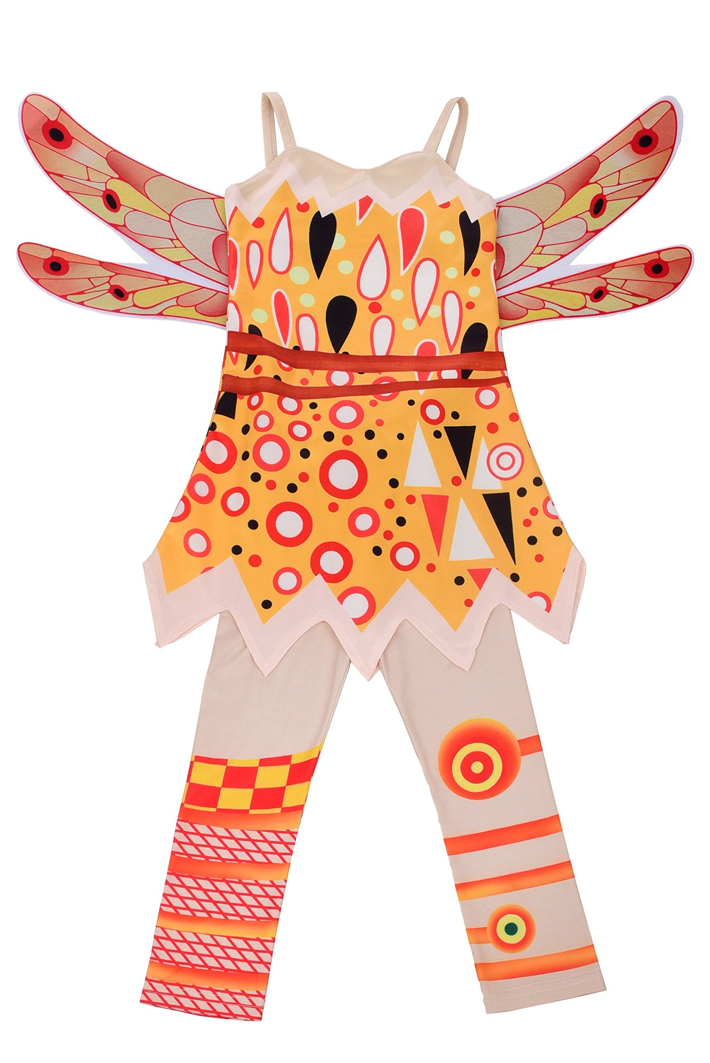 Lito Angels Little Girls Costume Fairy Fancy Dress Up Halloween Party Outfit W-Wings & Pants Size 5-6