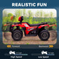 Aosom 12V Ride on ATV for Kids, Kids Electric 4 Wheeler 2.5MPH with Headlight, Music, MP3, Treaded Tires, Battery Powered Quad f
