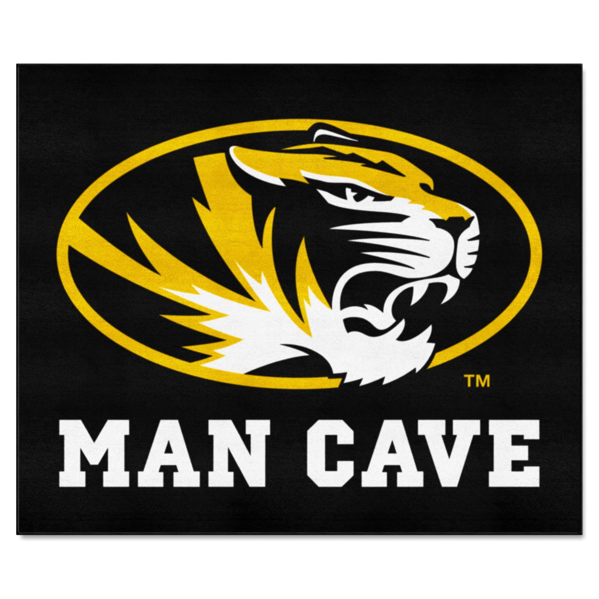 FANMATS 14678 Missouri Tigers Man Cave Tailgater Rug - 5ft. x 6ft. Sports Fan Area Rug, Home Decor Rug and Tailgating Mat