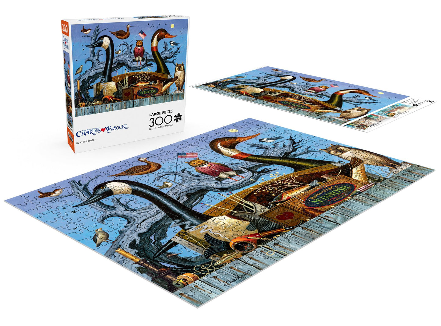 Buffalo Games - Charles Wysocki - Hunter'S Lures - 300 Piece Jigsaw Puzzle For Adults -Challenging Puzzle Perfect For Game Nights - Finished Size Is 21.25 X 15.00