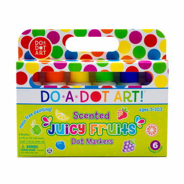 Fruit Scented Washable Dot Markers for Kids and Toddlers Educational Set of 6 Pack by Do A Dot Art, The Original Dot Marker