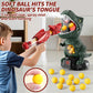 JUKUDAHU Dinosaur Shooting Boy Toys for Kids Age 3 4 5 6 7 8 - Moveable Shooting Game with Scoreboard, Light & Sound, 12 Foam Ba