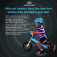 Balance Bike, 12'' Metal Toddler Training Bicycle, Pink