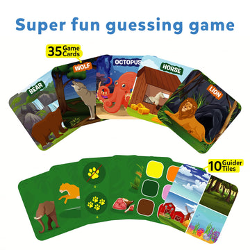 Skillmatics Card Game - Guess In 10 Junior Animals For Kids, Boys, Girls Who Love Board Games And Educational Toys, Travel Friendly For Ages 3, 4, 5, 6