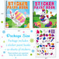 2Pcs Easter Day Crafts For Kids Ages 4-8 Sticker Paint Books Gift Party Create 20 Pictures(Sticker Sheets Are Separate)