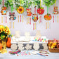 JellyArch 30 Pack Thanksgiving Wind Chime Making Kit for Adults Fall Pumpkin Leaf Animal DIY Wooden Crafts for Halloween Activit