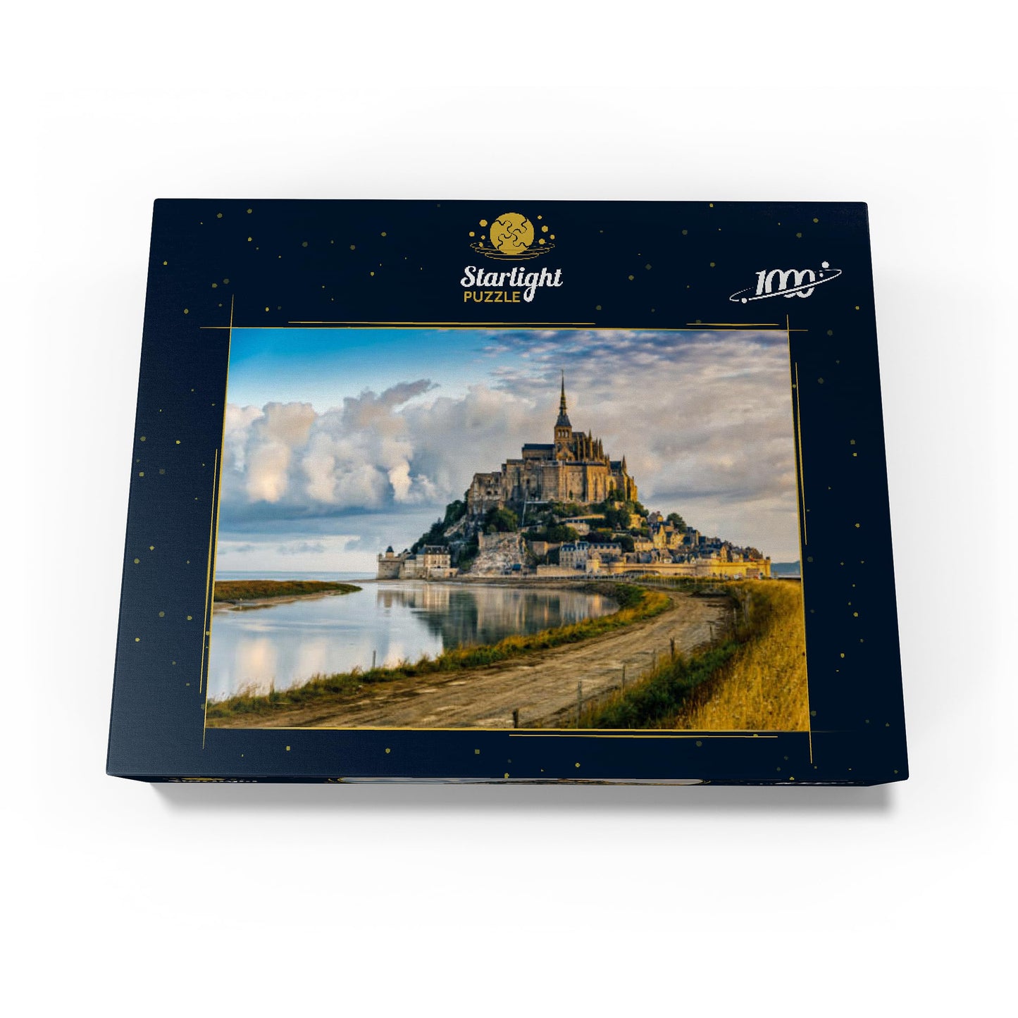MyPuzzle 1000 Piece Jigsaw Puzzle - Morning View of Mont Saint-Michel, Colorful Cardboard for Adults