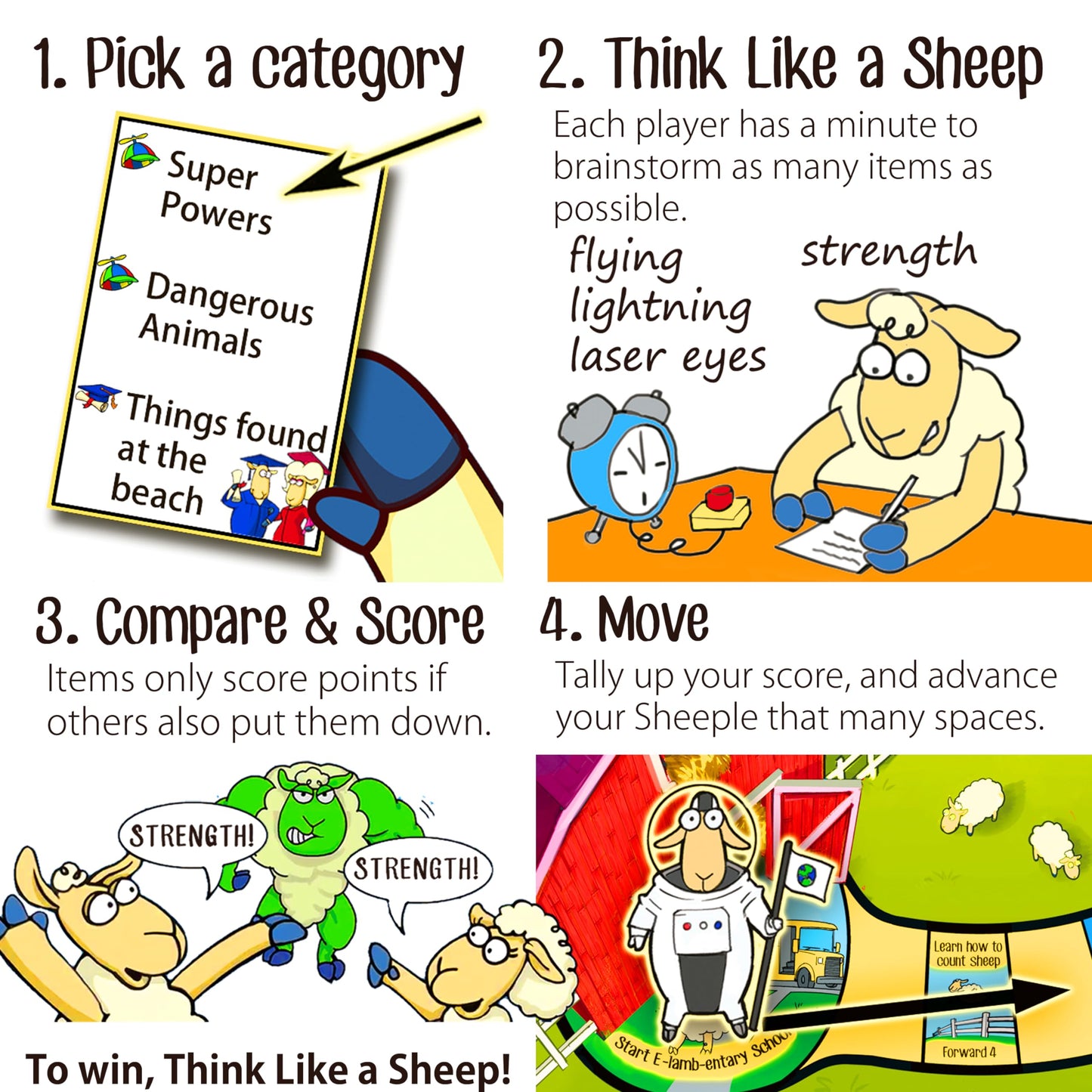 Sheeple - The Game Where Great Minds Think Alike | Fun Family Friendly Word Association Party Game, 3 To 12 Players, Ages 8+