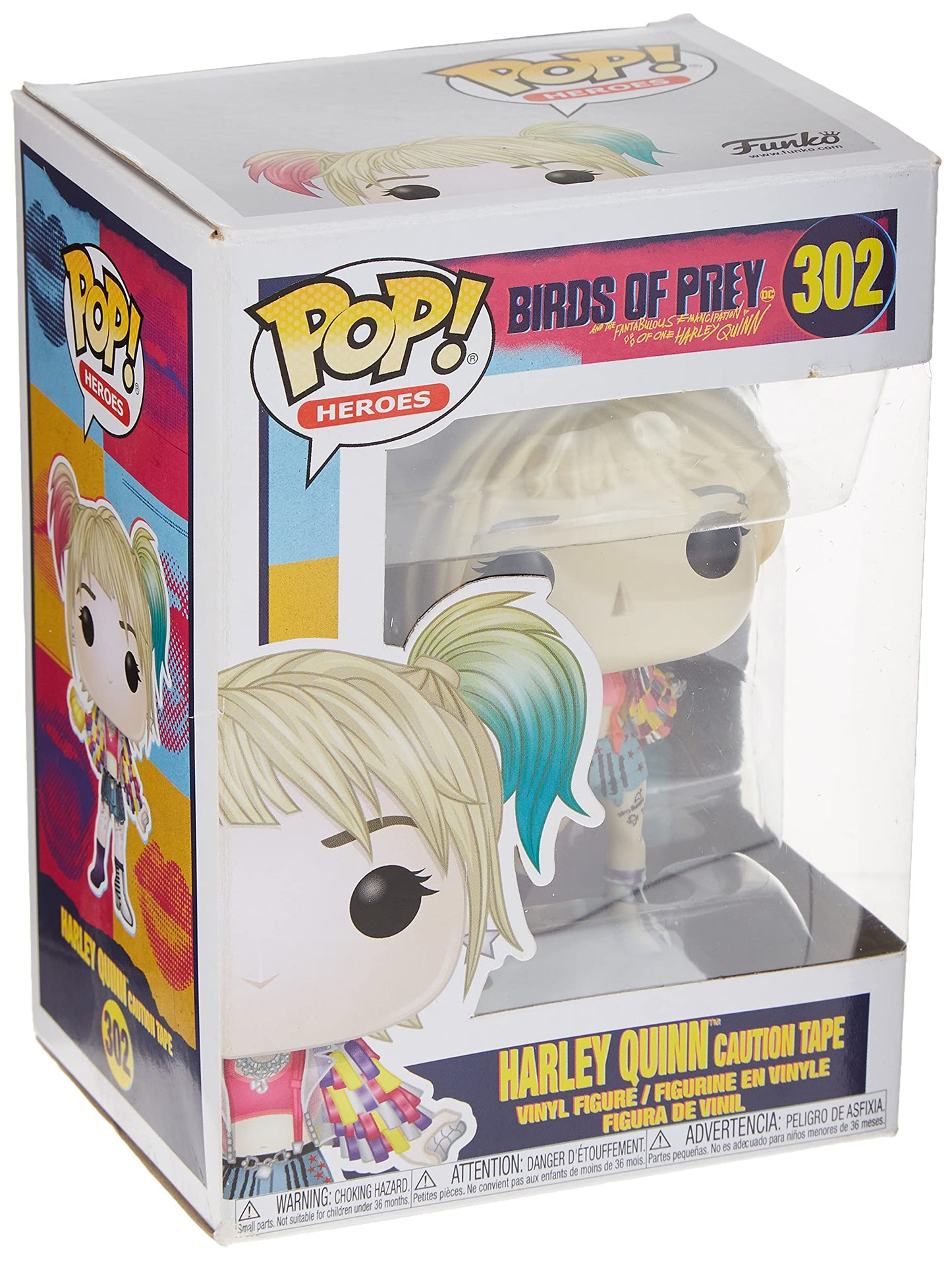 Funko Pop! Heroes: Birds Of Prey - Harley Quinn (Caution Tape), Multicolor, 3.75 Inches